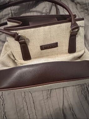 Strada Cream and Brown Structured Puse